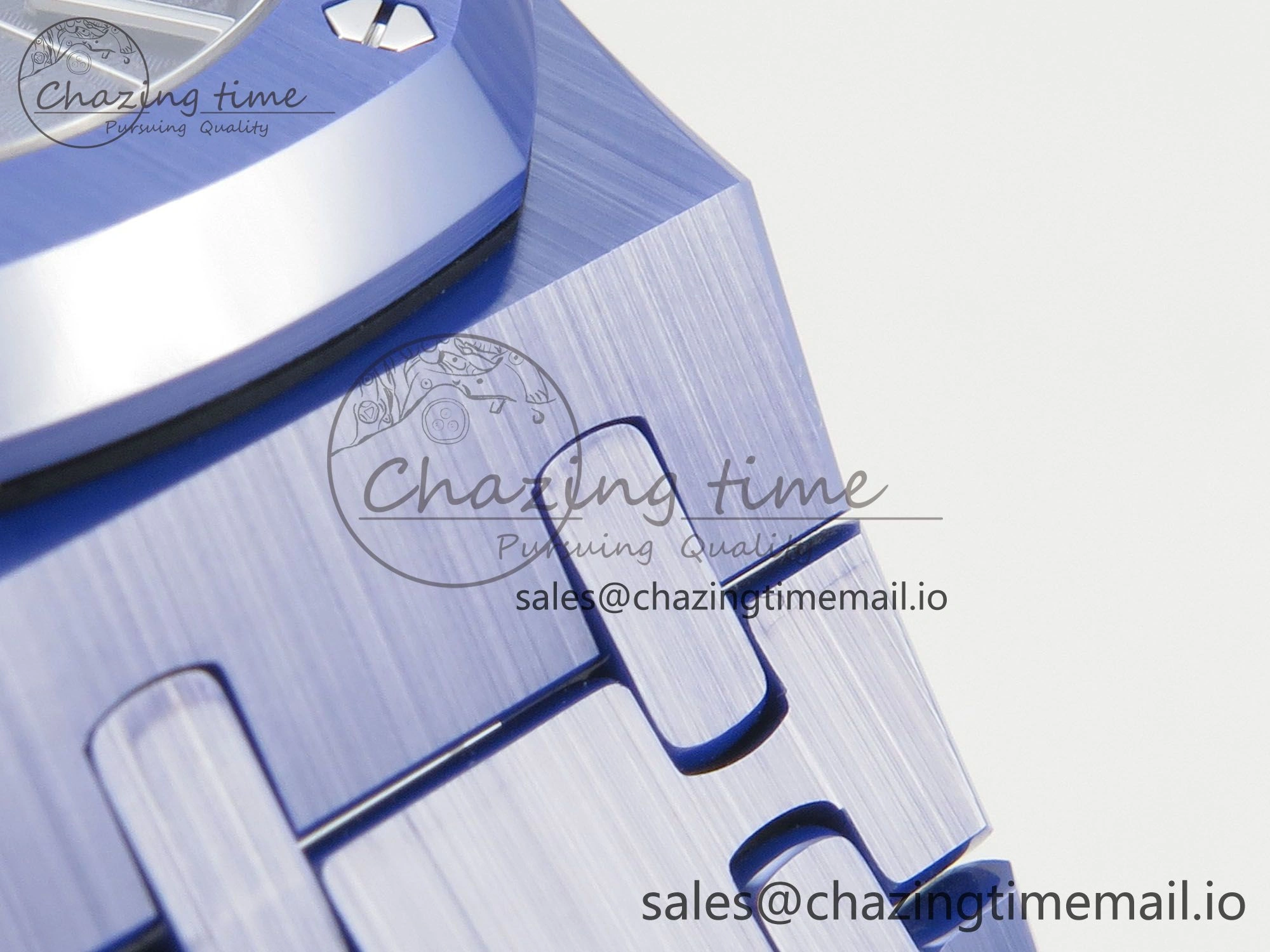 Royal Oak 41mm 15500 APSF 1:1 Best Edition Blue Dial on Blue Ceramic Bracelet SA4302 Super Clone