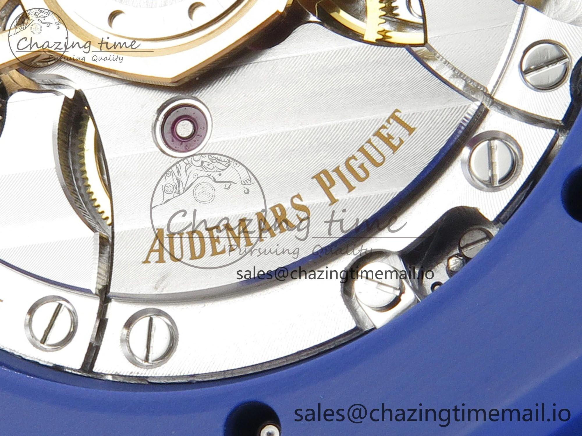 Royal Oak 41mm 15500 APSF 1:1 Best Edition Blue Dial on Blue Ceramic Bracelet SA4302 Super Clone
