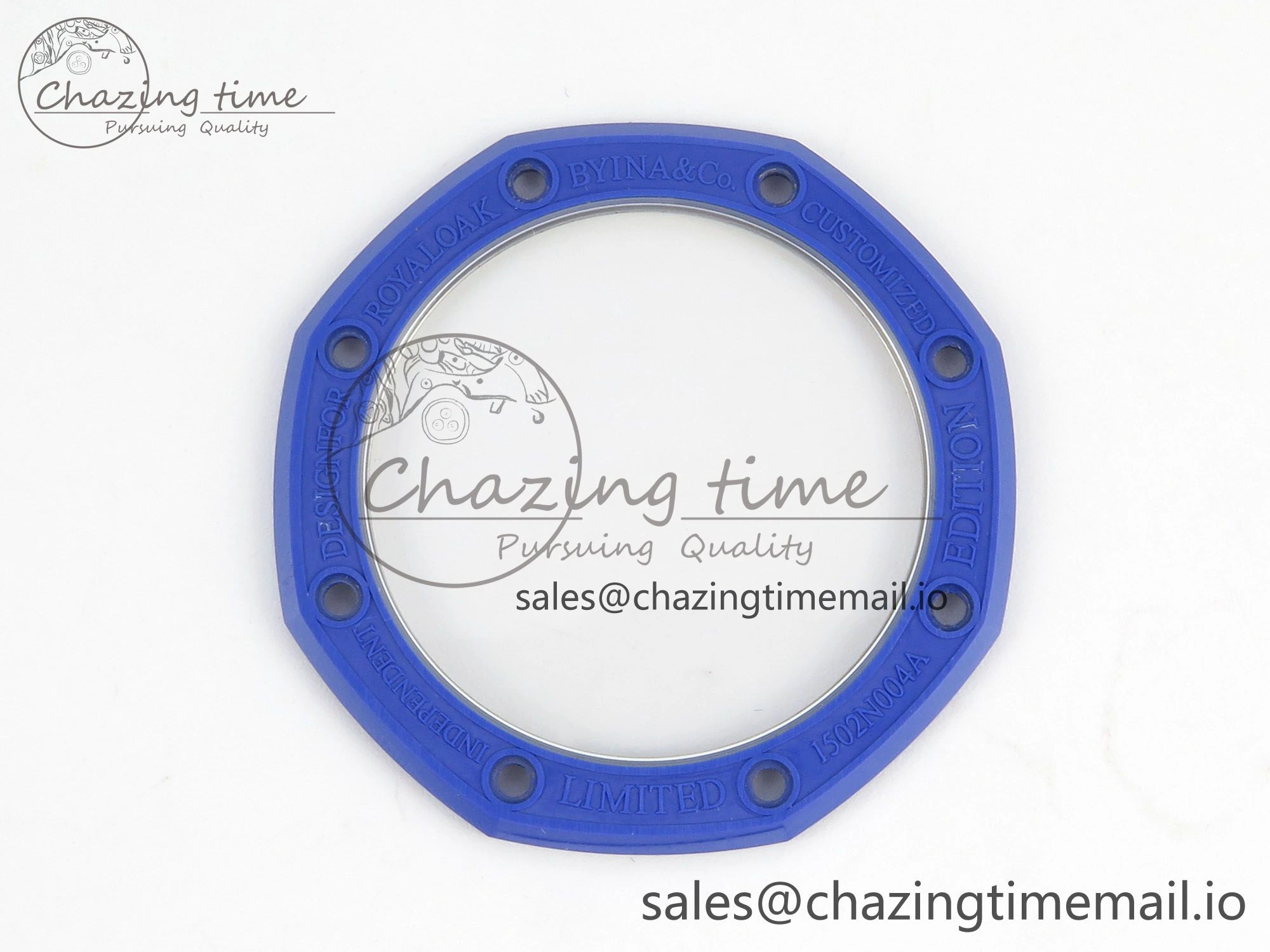 Royal Oak 41mm 15500 APSF 1:1 Best Edition Blue Dial on Blue Ceramic Bracelet SA4302 Super Clone