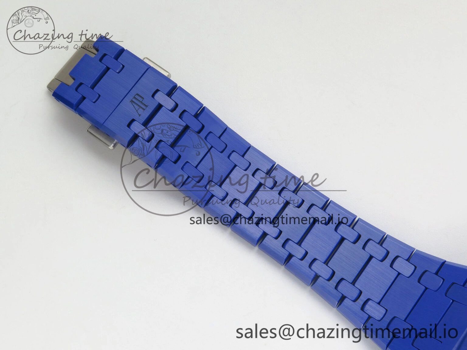 Royal Oak 41mm 15500 APSF 1:1 Best Edition Blue Dial on Blue Ceramic Bracelet SA4302 Super Clone