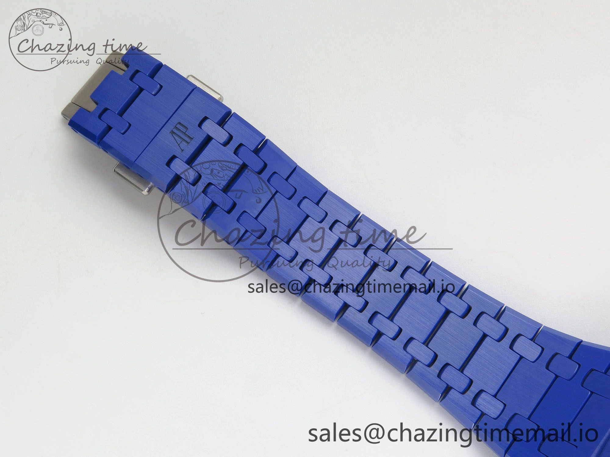 Royal Oak 41mm 15500 APSF 1:1 Best Edition Blue Dial on Blue Ceramic Bracelet SA4302 Super Clone