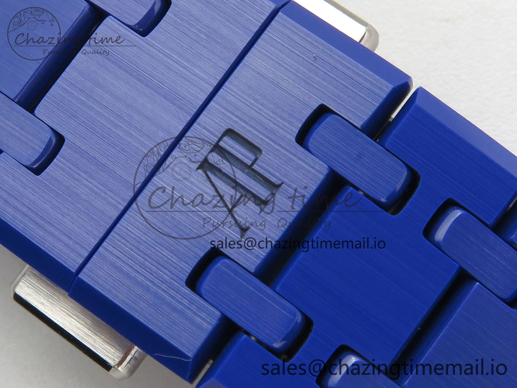 Royal Oak 41mm 15500 APSF 1:1 Best Edition Blue Dial on Blue Ceramic Bracelet SA4302 Super Clone