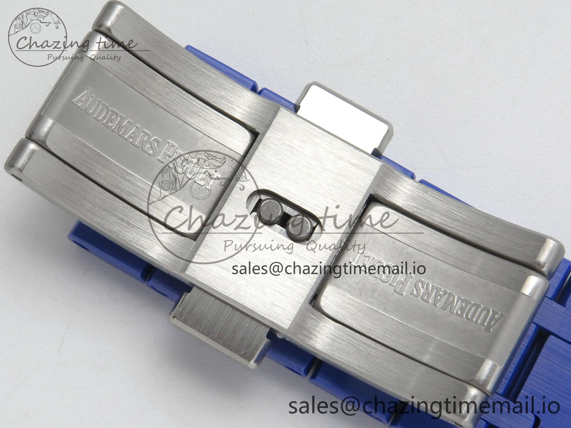 Royal Oak 41mm 15500 APSF 1:1 Best Edition Blue Dial on Blue Ceramic Bracelet SA4302 Super Clone