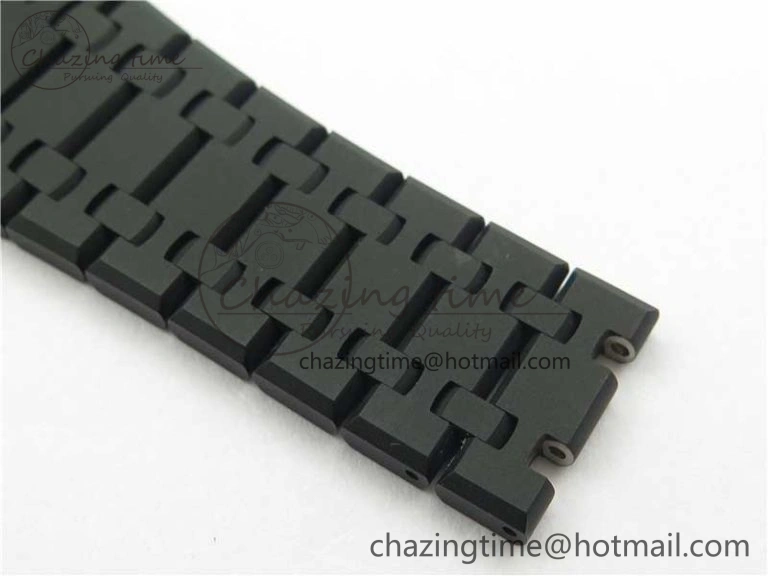 Royal Oak 41mm 15500 DLC ZF 1:1 Best Edition Gray Textured Dial on SS Bracelet A4302 V2(Free Box)