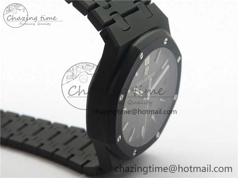 Royal Oak 41mm 15500 DLC ZF 1:1 Best Edition Gray Textured Dial on SS Bracelet A4302 V2(Free Box)