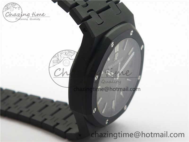 Royal Oak 41mm 15500 DLC ZF 1:1 Best Edition Gray Textured Dial on SS Bracelet A4302 V2(Free Box)