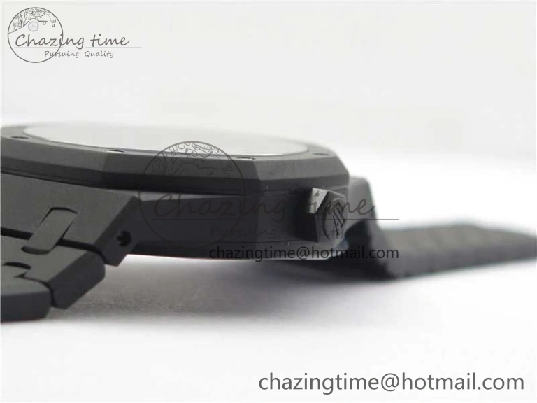Royal Oak 41mm 15500 DLC ZF 1:1 Best Edition White Textured Dial on SS Bracelet A4302 V2(Free Box)