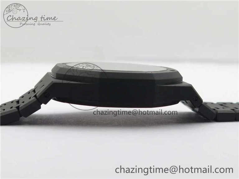 Royal Oak 41mm 15500 DLC ZF 1:1 Best Edition White Textured Dial on SS Bracelet A4302 V2(Free Box)