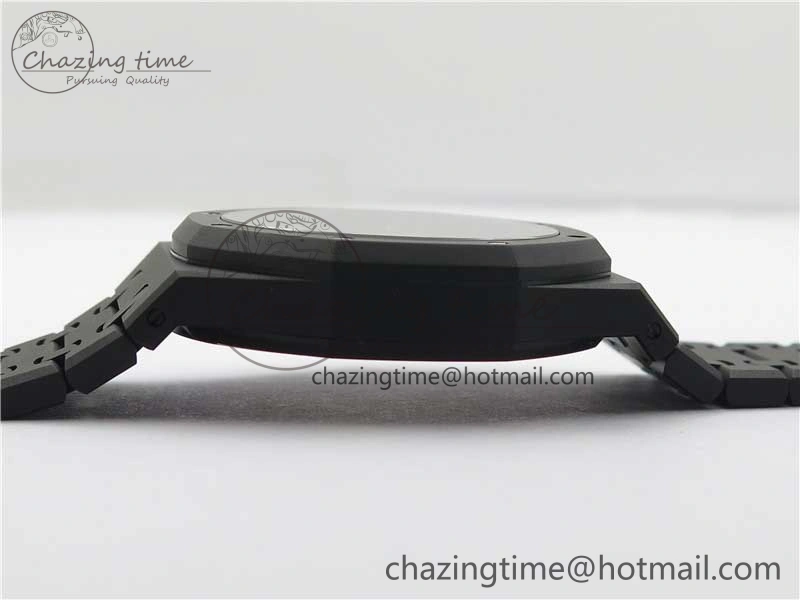 Royal Oak 41mm 15500 DLC ZF 1:1 Best Edition White Textured Dial on SS Bracelet A4302 V2(Free Box)