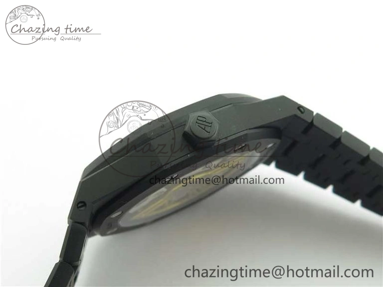 Royal Oak 41mm 15500 DLC ZF 1:1 Best Edition White Textured Dial on SS Bracelet A4302 V2(Free Box)
