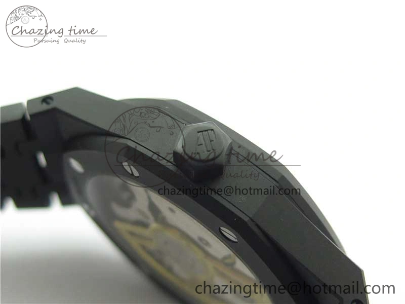 Royal Oak 41mm 15500 DLC ZF 1:1 Best Edition White Textured Dial on SS Bracelet A4302 V2(Free Box)