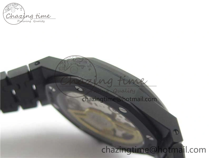 Royal Oak 41mm 15500 DLC ZF 1:1 Best Edition White Textured Dial on SS Bracelet A4302 V2(Free Box)