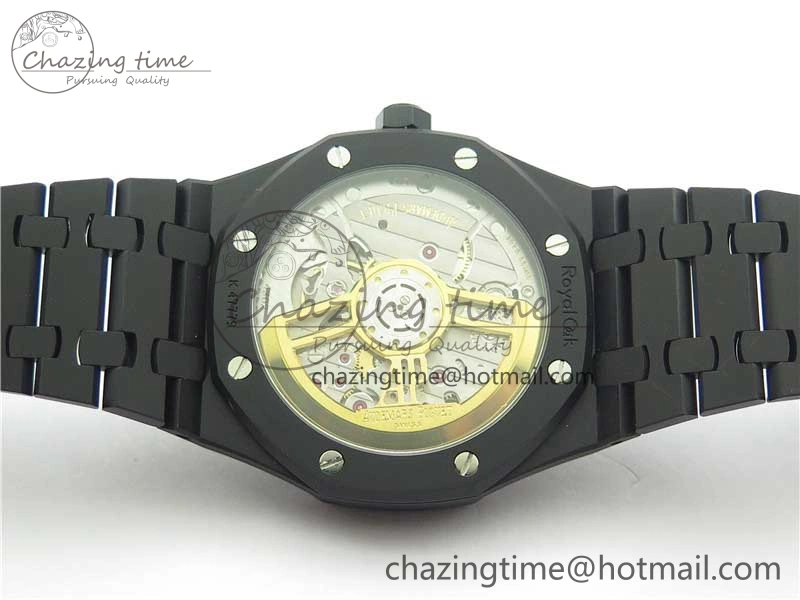 Royal Oak 41mm 15500 DLC ZF 1:1 Best Edition White Textured Dial on SS Bracelet A4302 V2(Free Box)