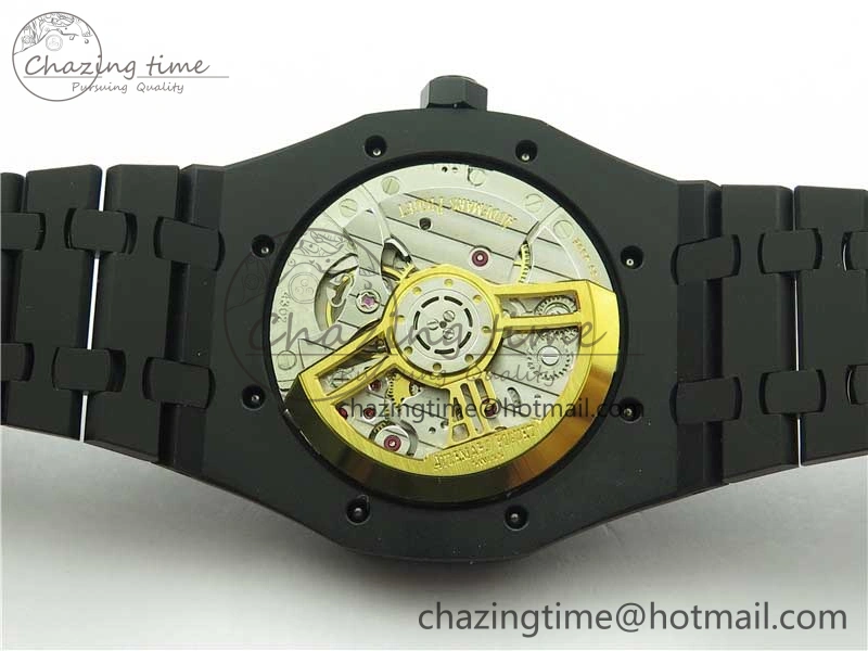 Royal Oak 41mm 15500 DLC ZF 1:1 Best Edition White Textured Dial on SS Bracelet A4302 V2(Free Box)