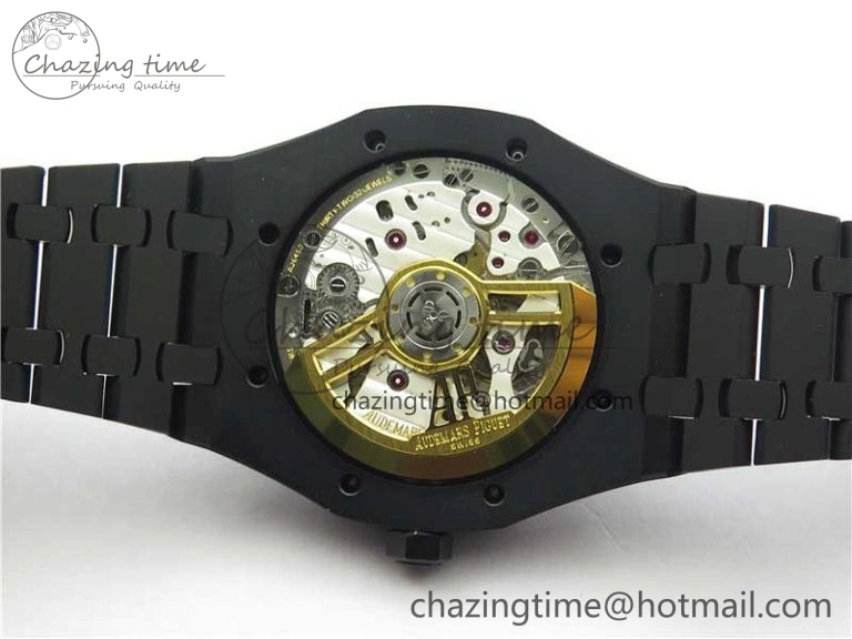 Royal Oak 41mm 15500 DLC ZF 1:1 Best Edition White Textured Dial on SS Bracelet A4302 V2(Free Box)