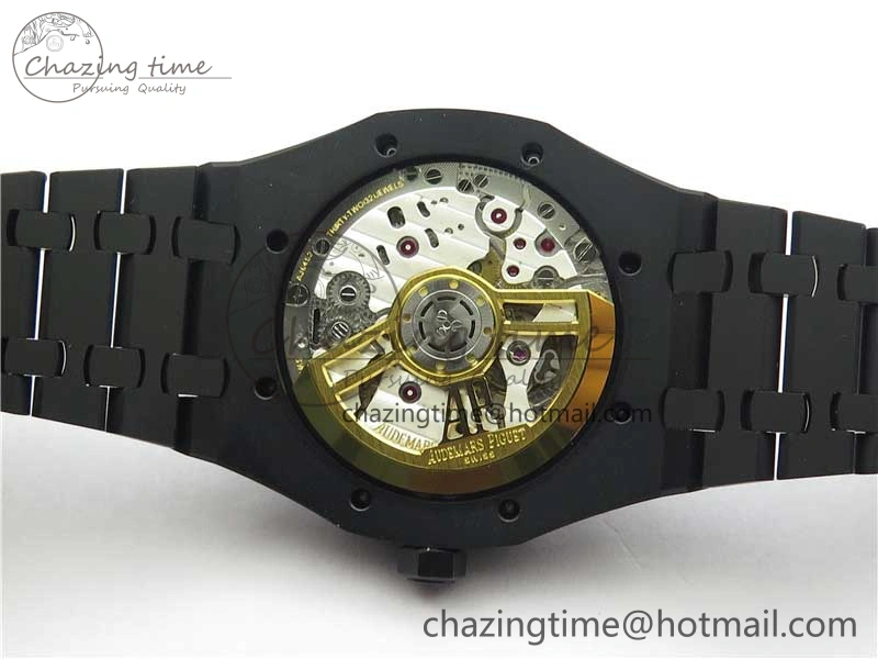 Royal Oak 41mm 15500 DLC ZF 1:1 Best Edition White Textured Dial on SS Bracelet A4302 V2(Free Box)