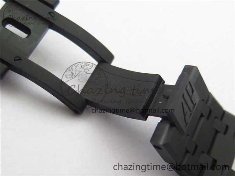 Royal Oak 41mm 15500 DLC ZF 1:1 Best Edition White Textured Dial on SS Bracelet A4302 V2(Free Box)