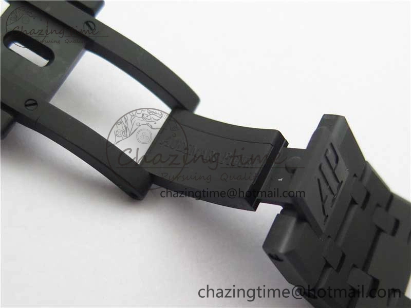 Royal Oak 41mm 15500 DLC ZF 1:1 Best Edition White Textured Dial on SS Bracelet A4302 V2(Free Box)