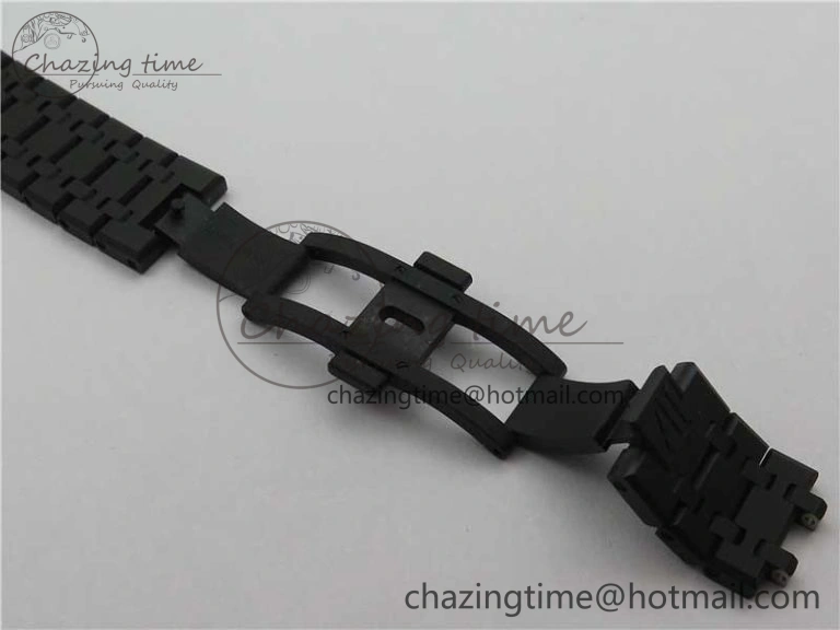 Royal Oak 41mm 15500 DLC ZF 1:1 Best Edition White Textured Dial on SS Bracelet A4302 V2(Free Box)