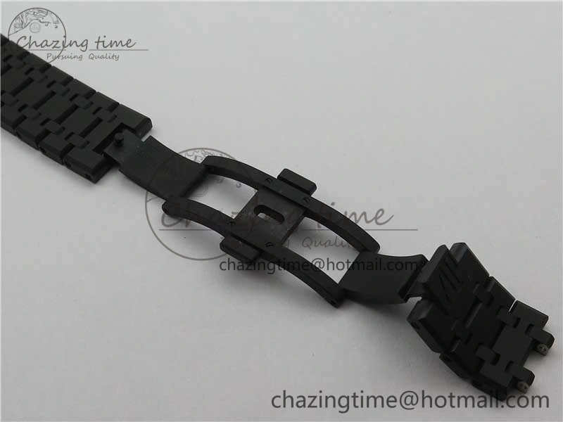 Royal Oak 41mm 15500 DLC ZF 1:1 Best Edition White Textured Dial on SS Bracelet A4302 V2(Free Box)