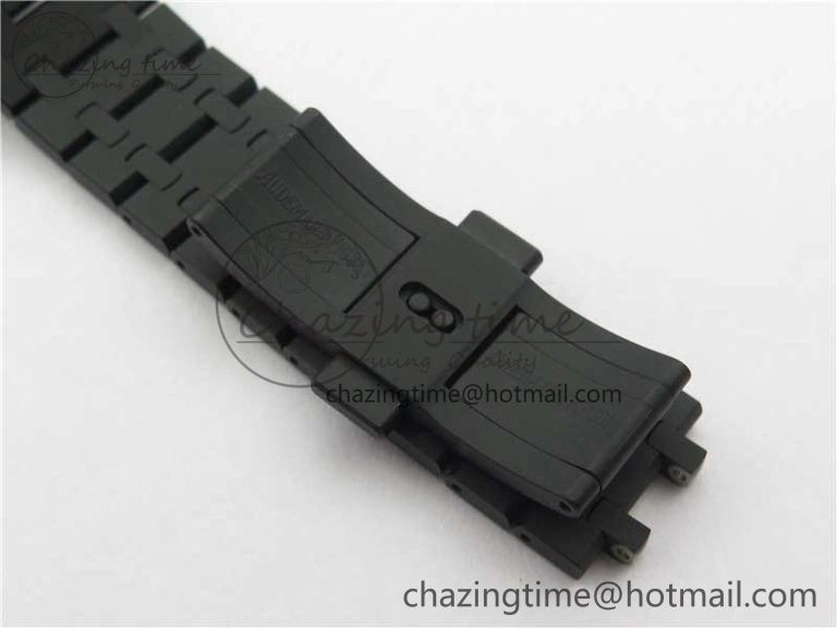 Royal Oak 41mm 15500 DLC ZF 1:1 Best Edition White Textured Dial on SS Bracelet A4302 V2(Free Box)