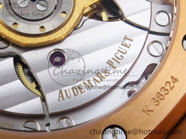 Royal Oak 41mm 15500 Frosted RG IPF 1:1 Best Edition Black Textured Dial on RG Bracelet SA4302 Super Clone