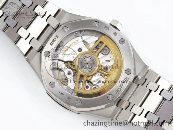 Royal Oak 41mm 15500 Frosted SS APSF 1:1 Best Edition Blue Textured Dial on SS Bracelet SA4302 Super Clone