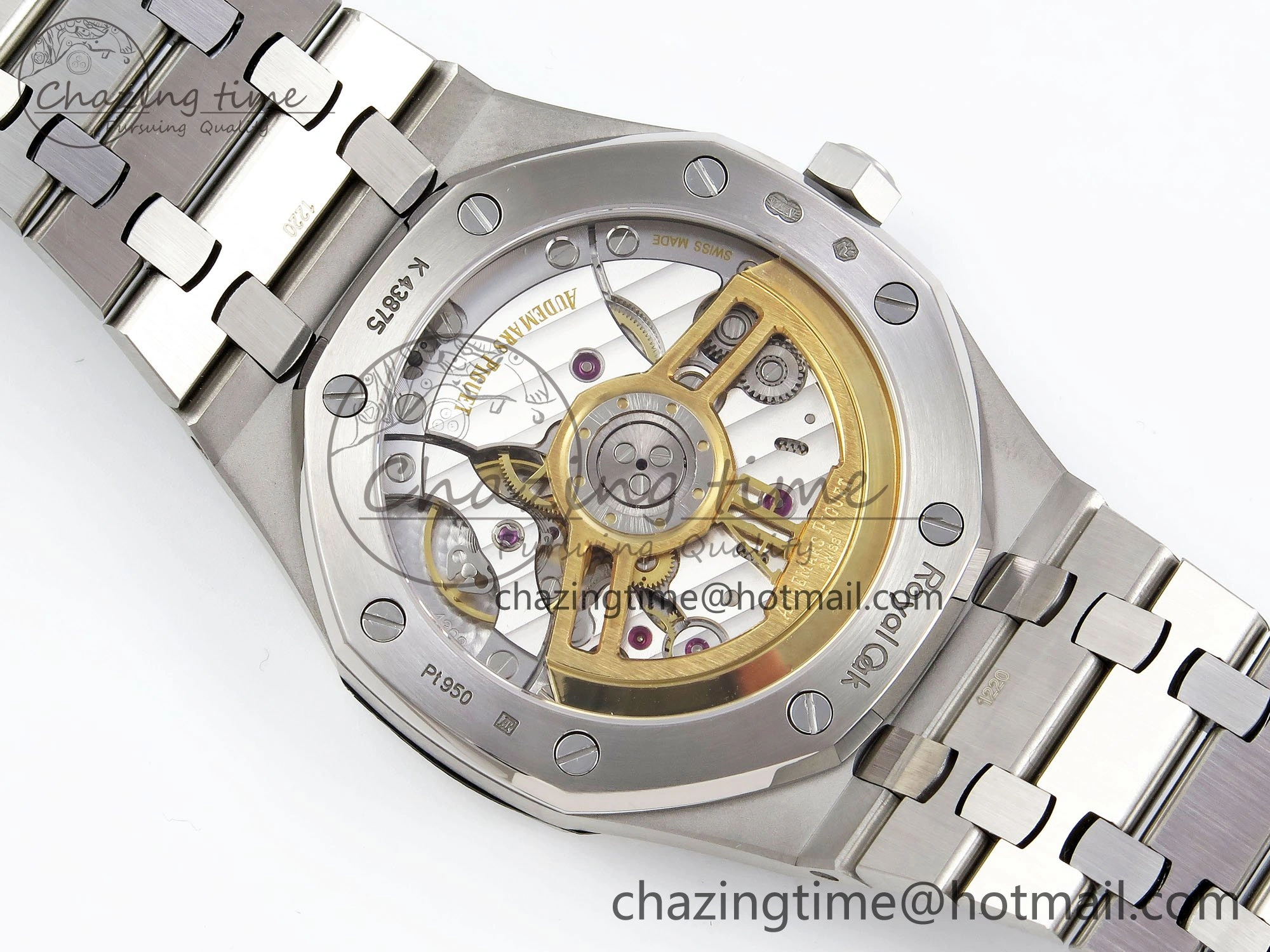 Royal Oak 41mm 15500 Frosted SS APSF 1:1 Best Edition Gray Textured Dial on SS Bracelet SA4302 Super Clone