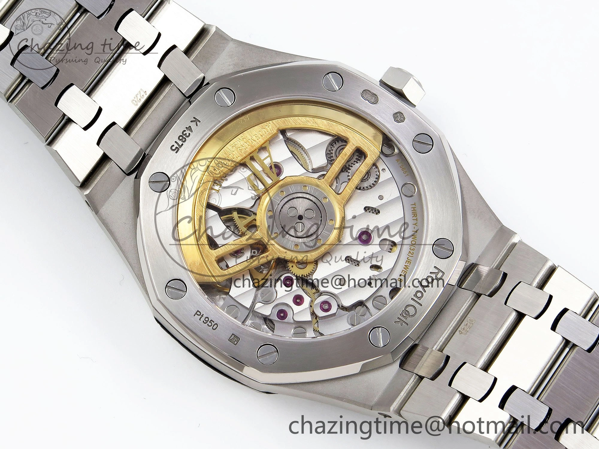 Royal Oak 41mm 15500 Frosted SS APSF 1:1 Best Edition Gray Textured Dial on SS Bracelet SA4302 Super Clone