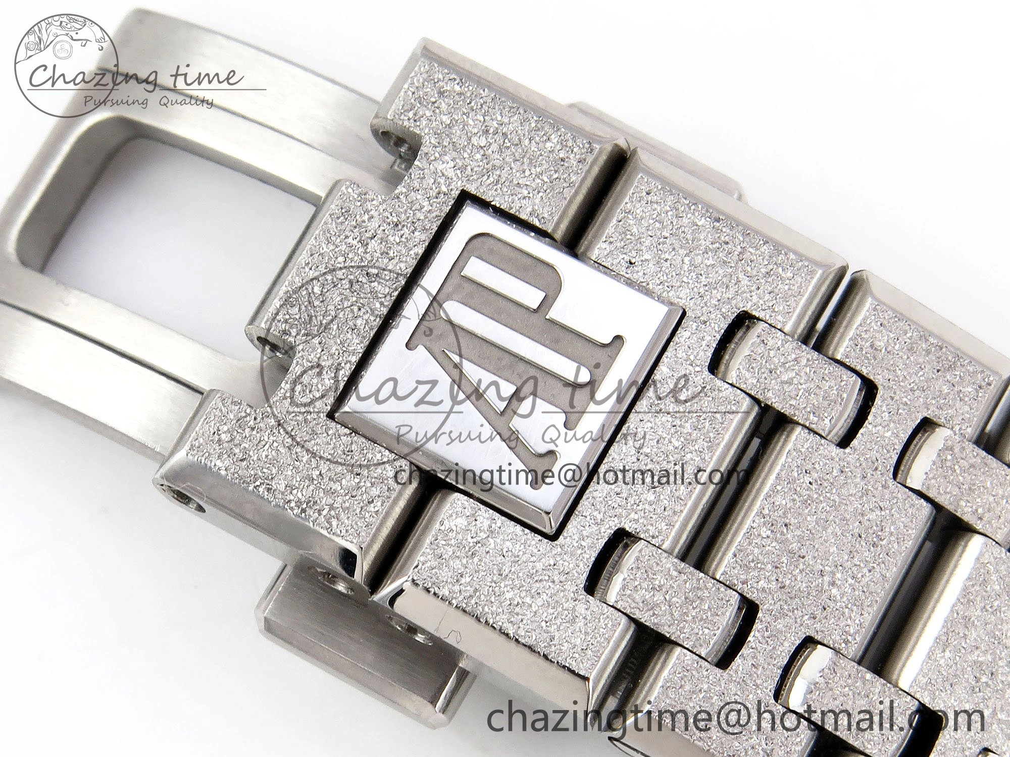 Royal Oak 41mm 15500 Frosted SS APSF 1:1 Best Edition Gray Textured Dial on SS Bracelet SA4302 Super Clone