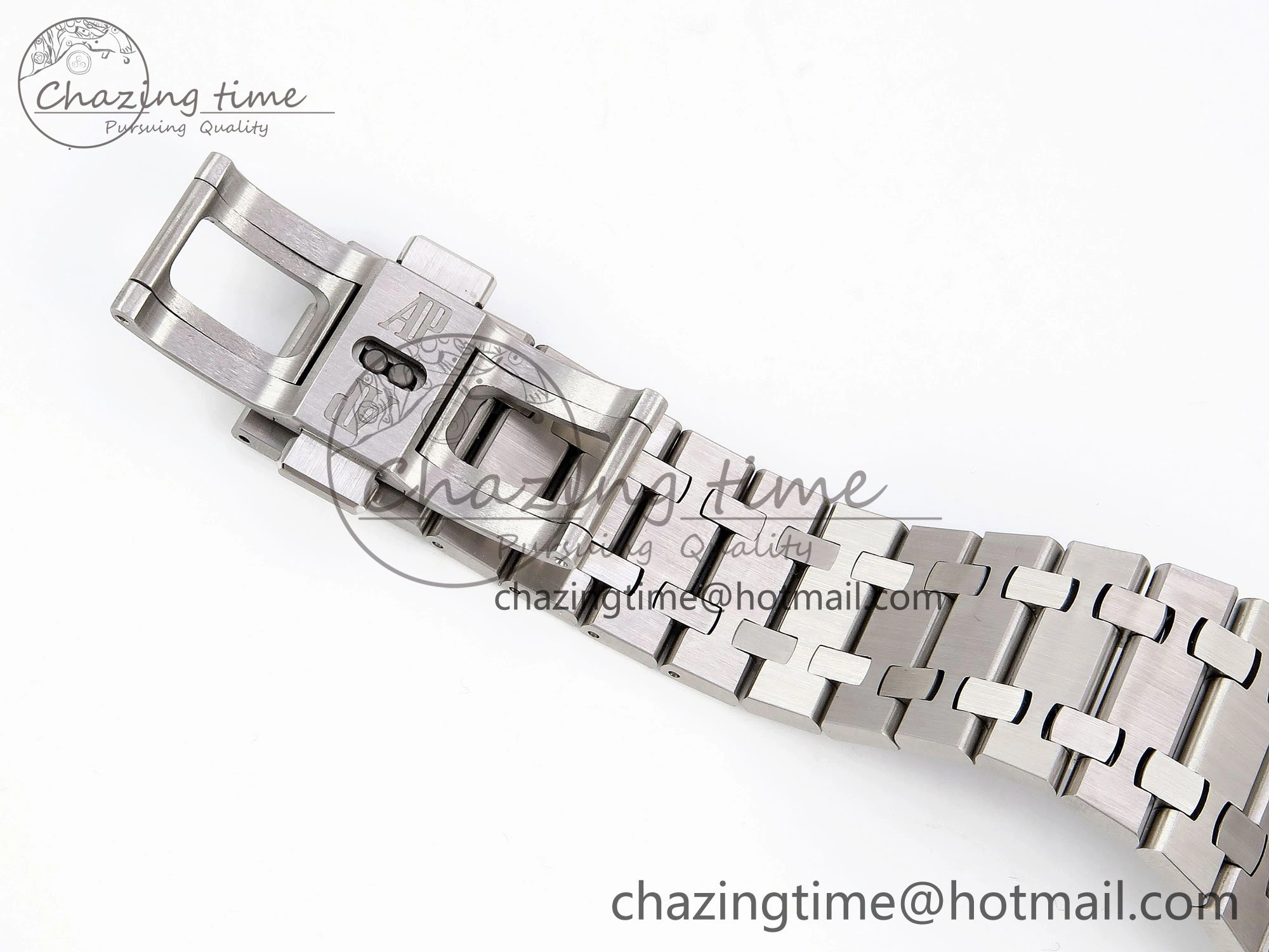 Royal Oak 41mm 15500 Frosted SS APSF 1:1 Best Edition Gray Textured Dial on SS Bracelet SA4302 Super Clone