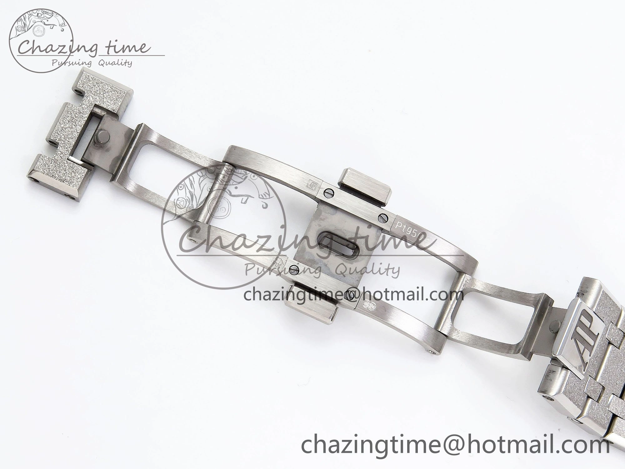 Royal Oak 41mm 15500 Frosted SS APSF 1:1 Best Edition Gray Textured Dial on SS Bracelet SA4302 Super Clone
