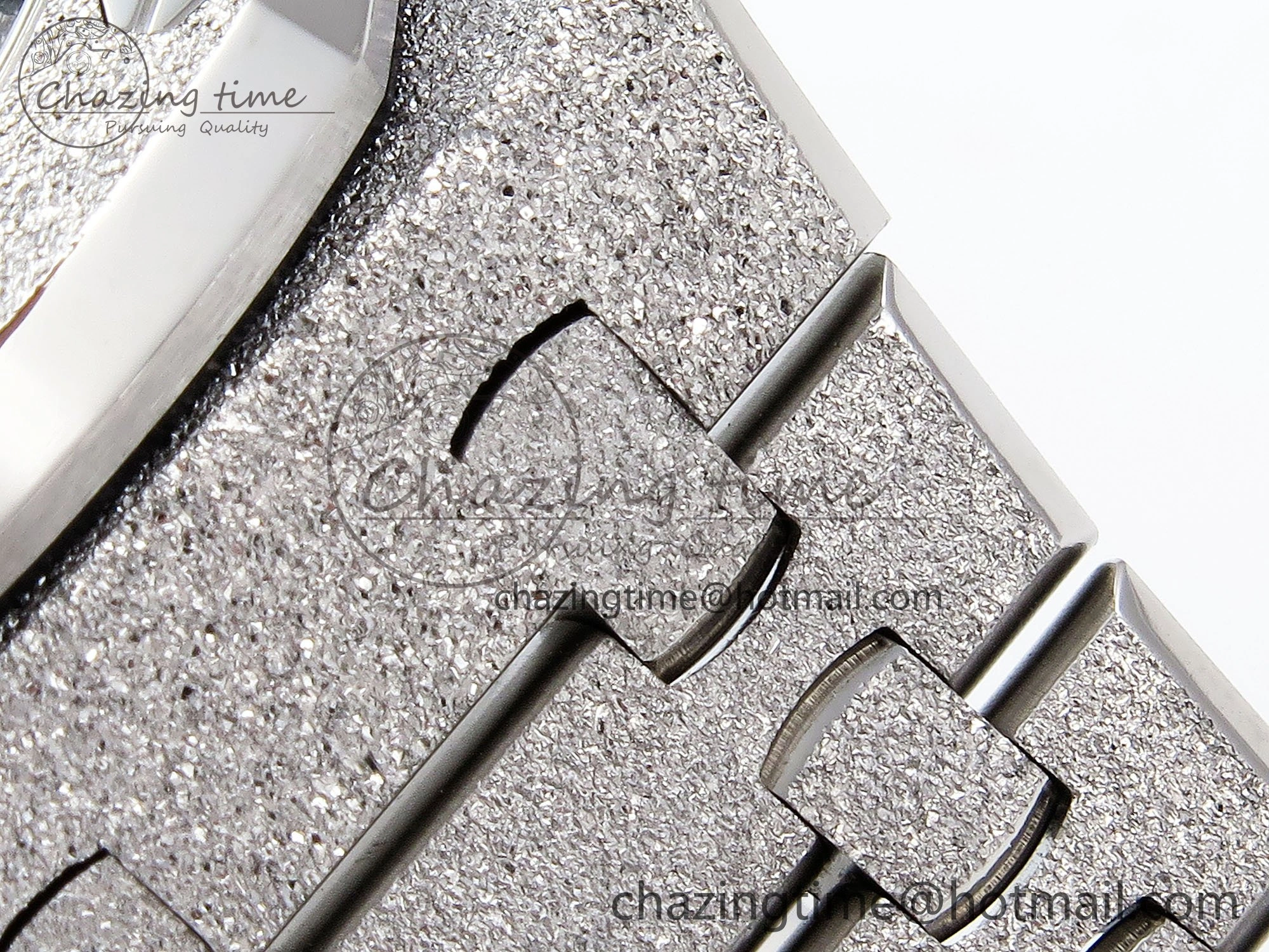 Royal Oak 41mm 15500 Frosted SS APSF 1:1 Best Edition Gray Textured Dial on SS Bracelet SA4302 Super Clone