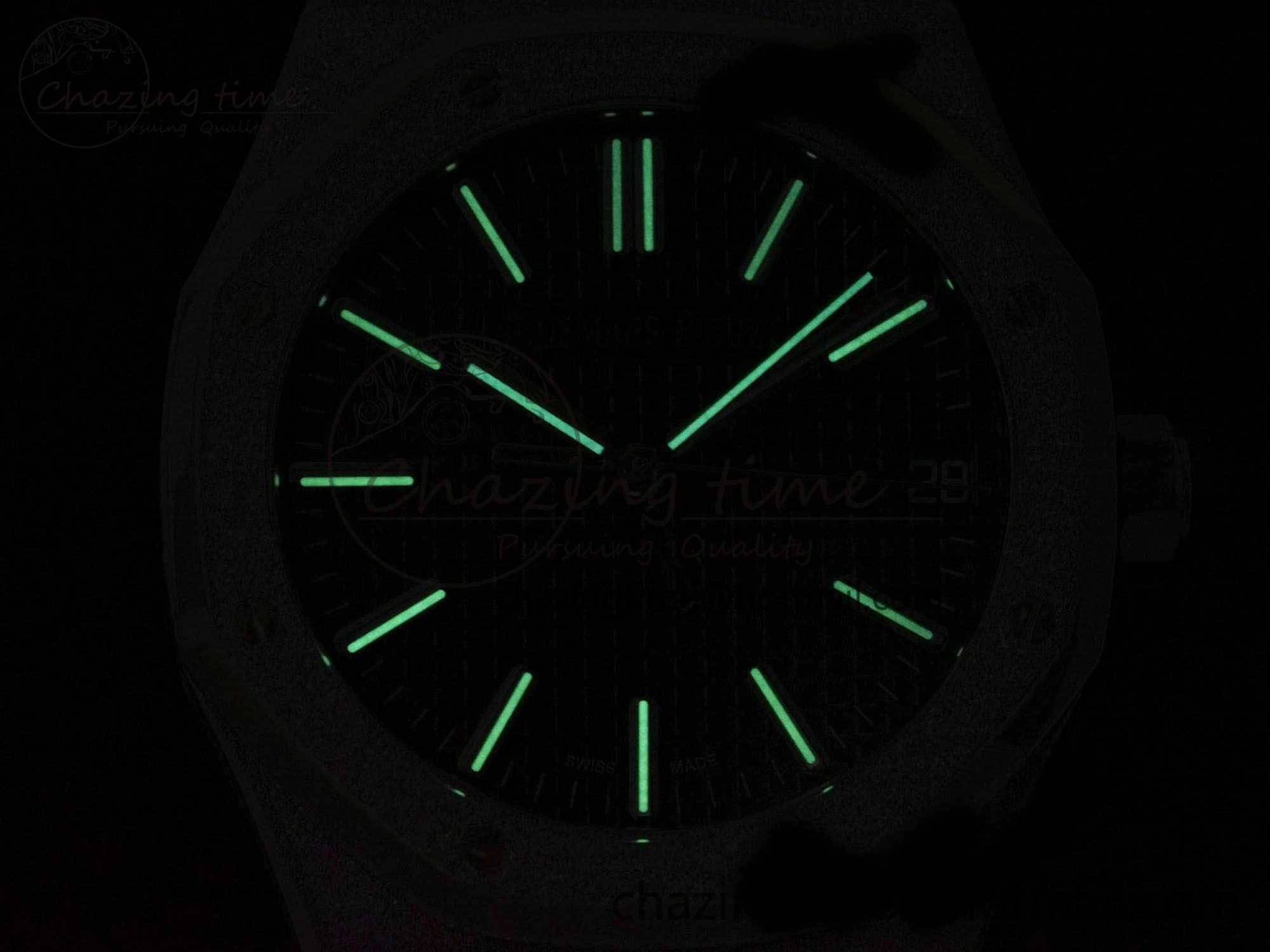 Royal Oak 41mm 15500 Frosted SS APSF 1:1 Best Edition Grey Textured Dial on SS Bracelet SA4302 Super Clone