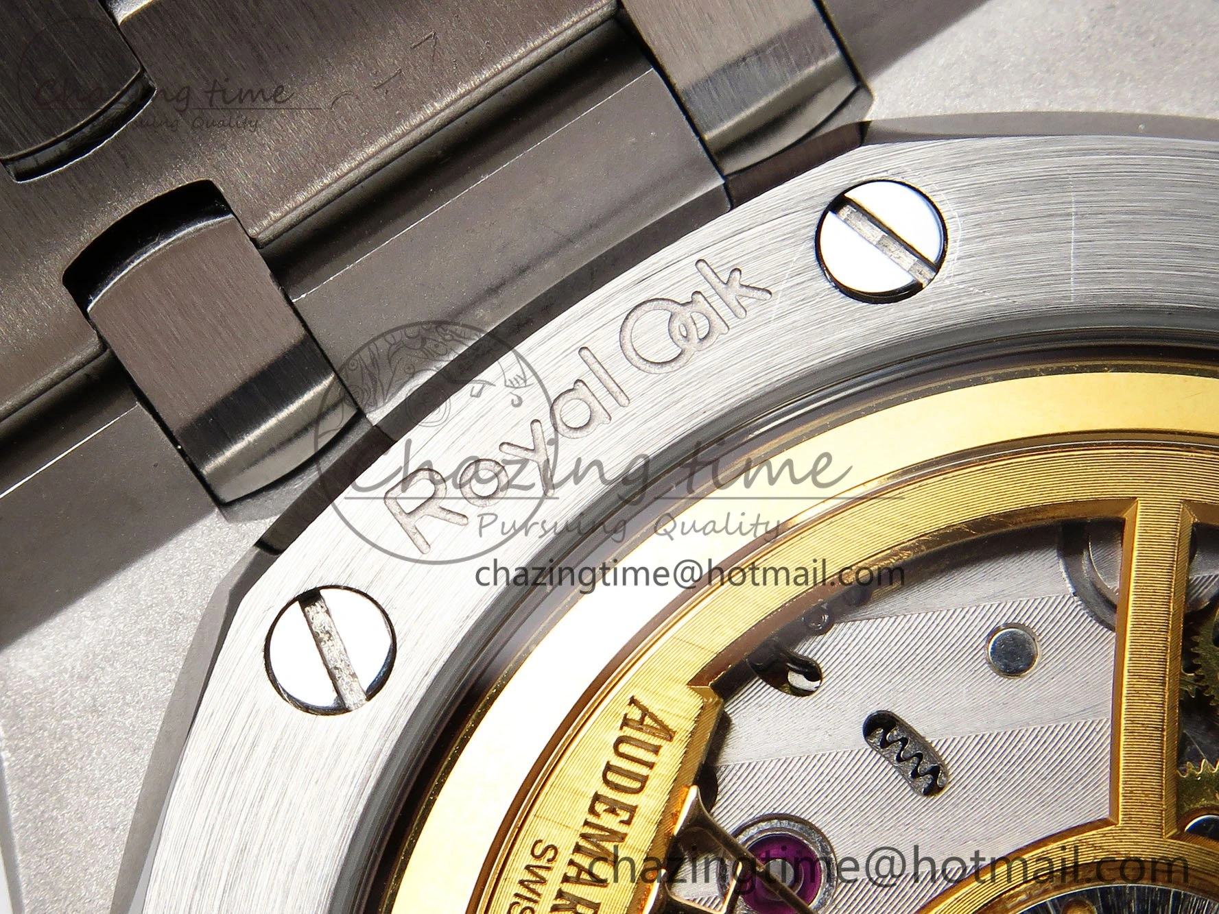 Royal Oak 41mm 15500 Frosted SS IPF 1:1 Best Edition Blue Textured Dial on SS Bracelet SA4302 Super Clone
