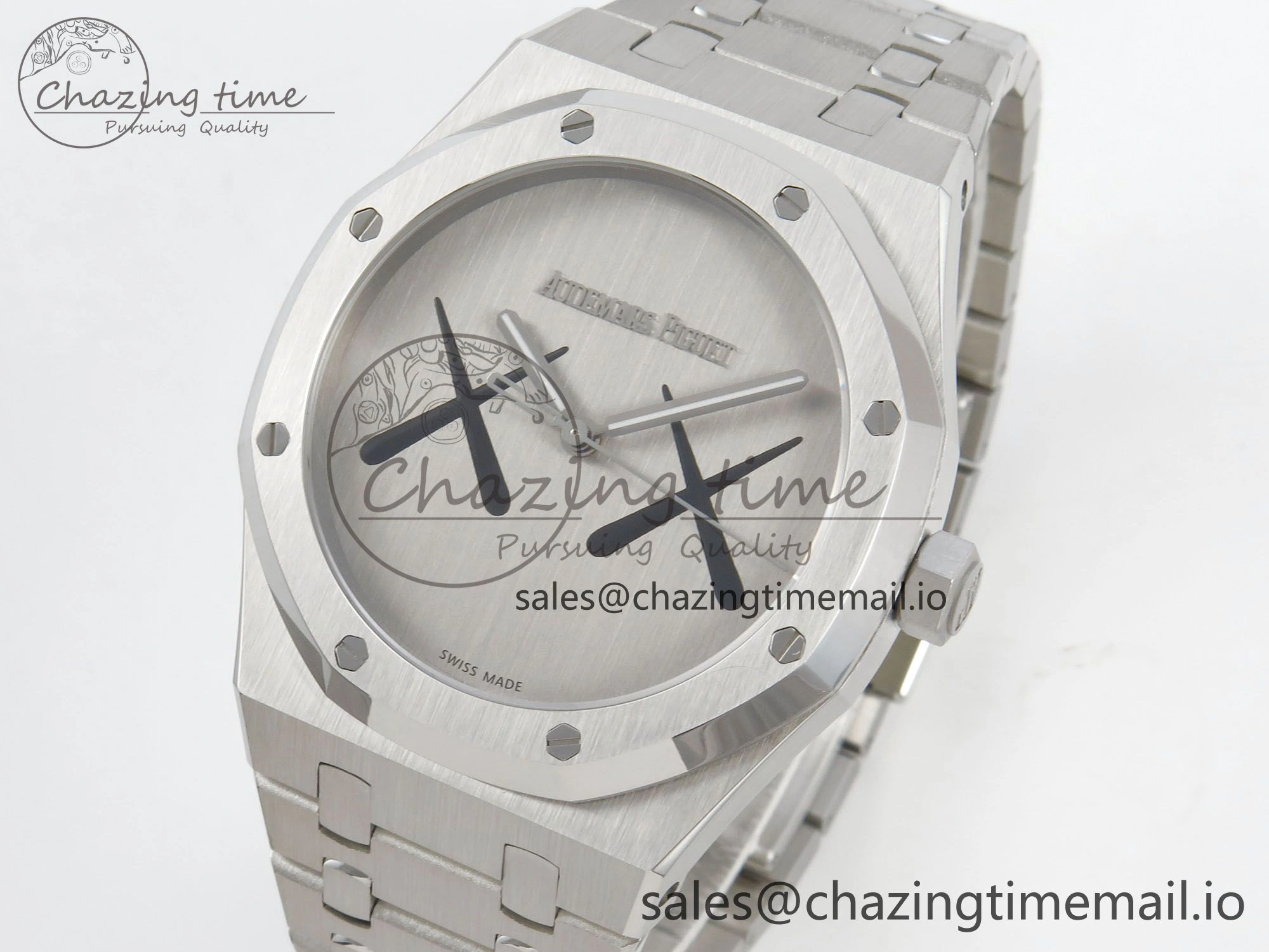 Royal Oak 41mm 15500 KAWS SS IPF 1:1 Best Edition XX Dial on SS Bracelet SA4302 Super Clone