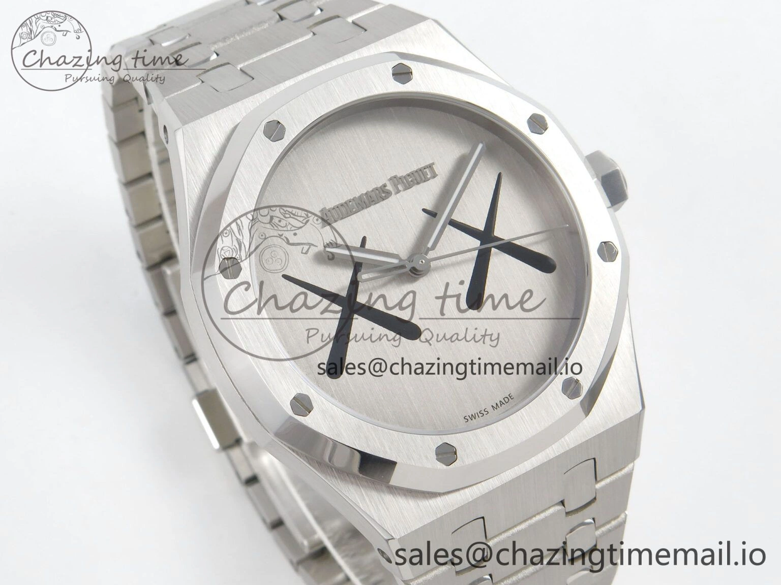 Royal Oak 41mm 15500 KAWS SS IPF 1:1 Best Edition XX Dial on SS Bracelet SA4302 Super Clone
