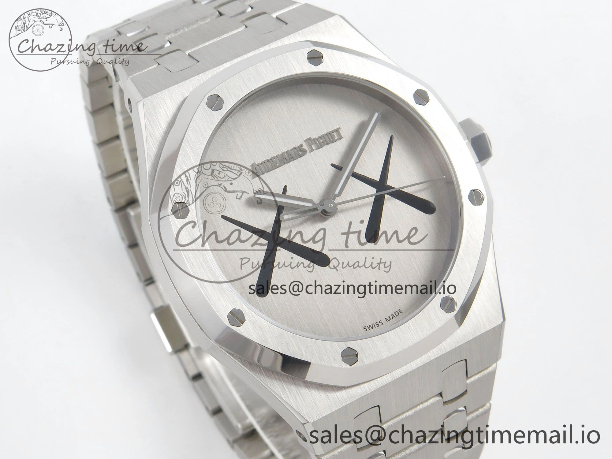 Royal Oak 41mm 15500 KAWS SS IPF 1:1 Best Edition XX Dial on SS Bracelet SA4302 Super Clone