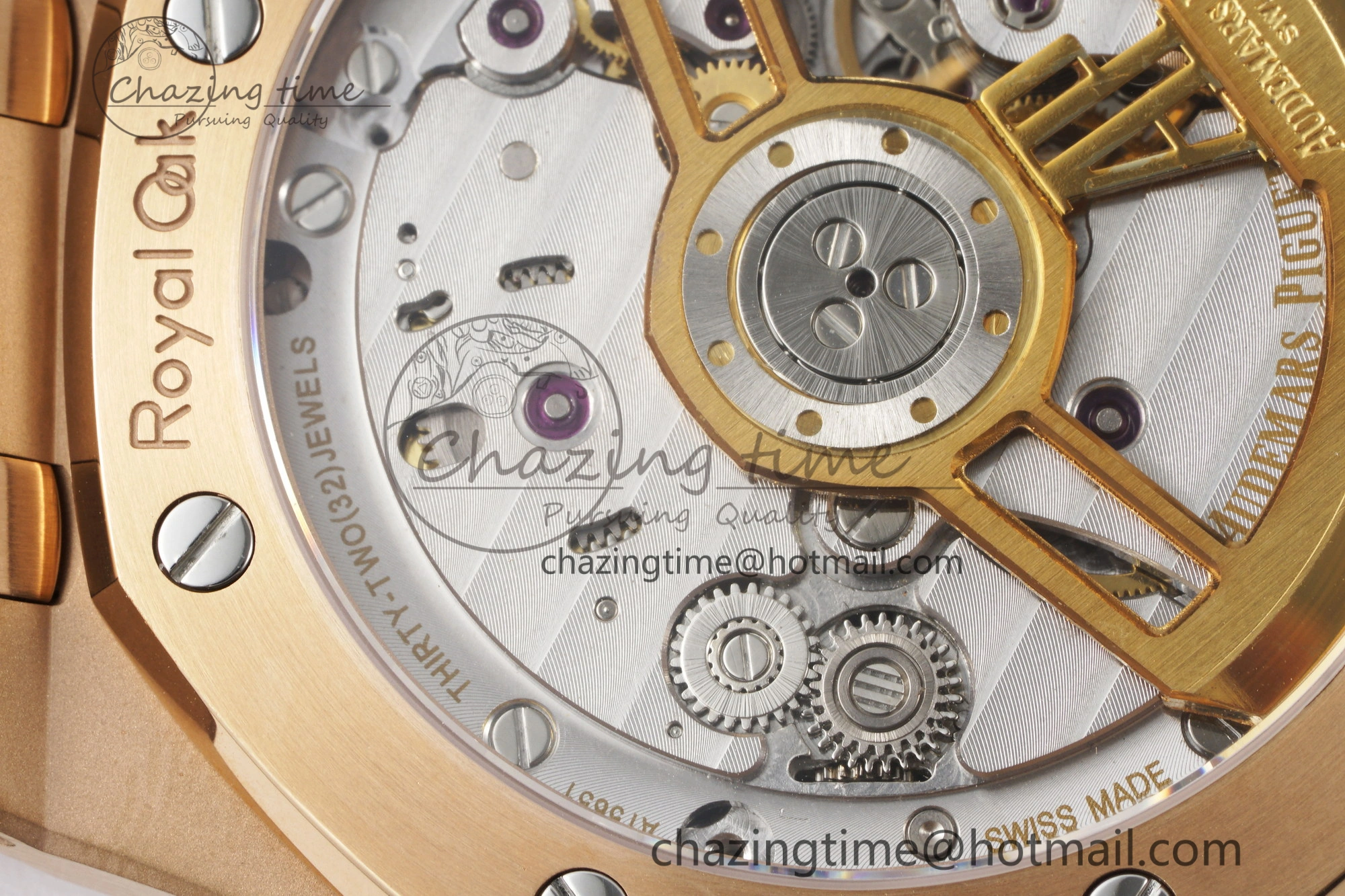 Royal Oak 41mm 15500 RG APSF 1:1 Best Edition Black Textured Dial on RG Bracelet A4302 Super Clone