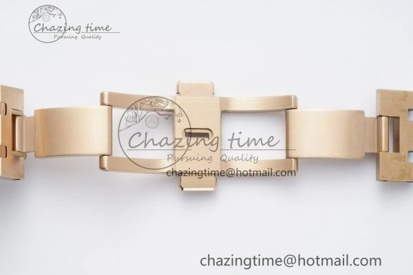 Royal Oak 41mm 15500 RG APSF 1:1 Best Edition Black Textured Dial on RG Bracelet A4302 Super Clone