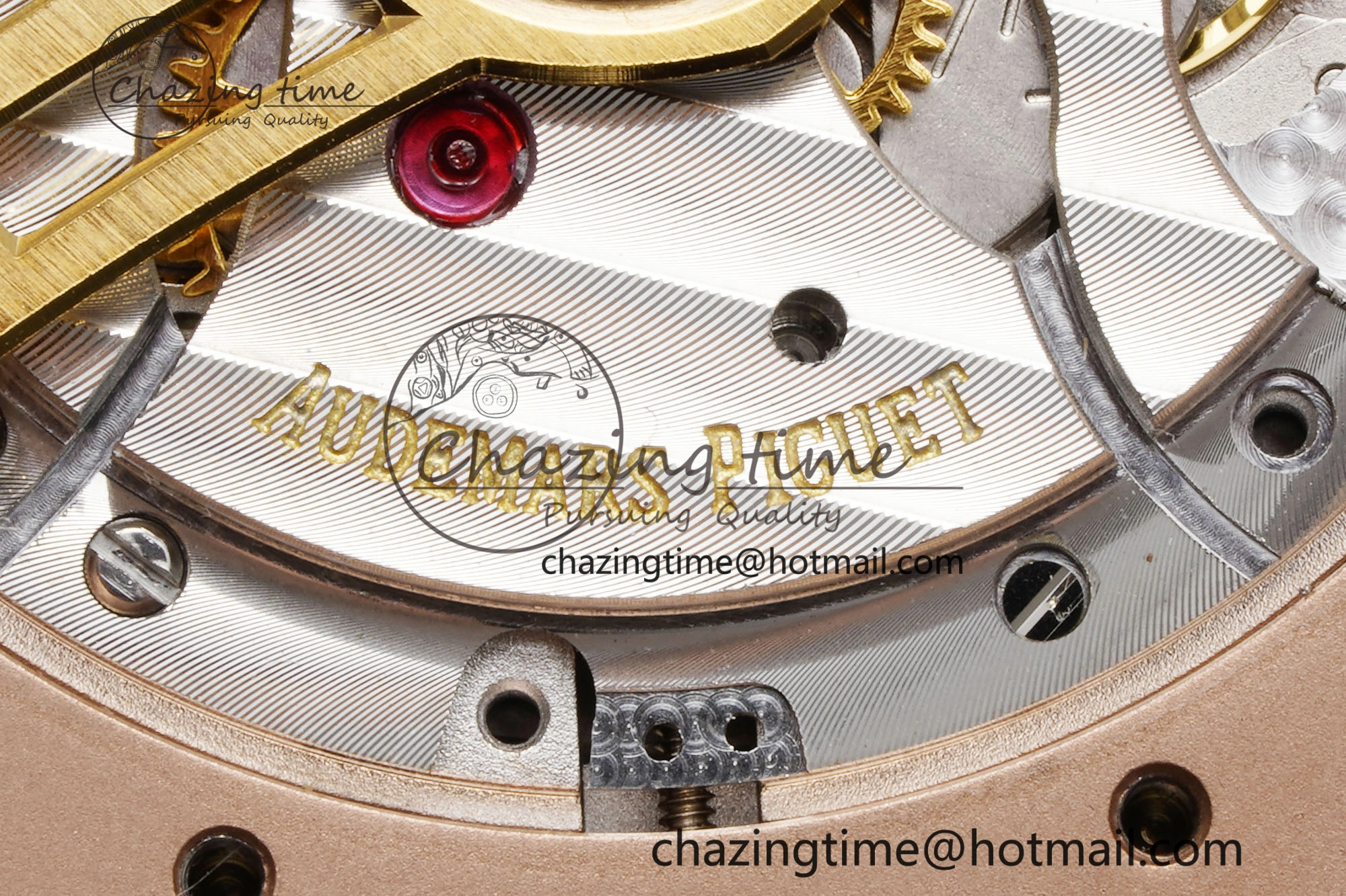 Royal Oak 41mm 15500 RG BF 1:1 Best Edition Blue Textured Dial on Blue Leather Strap A4302