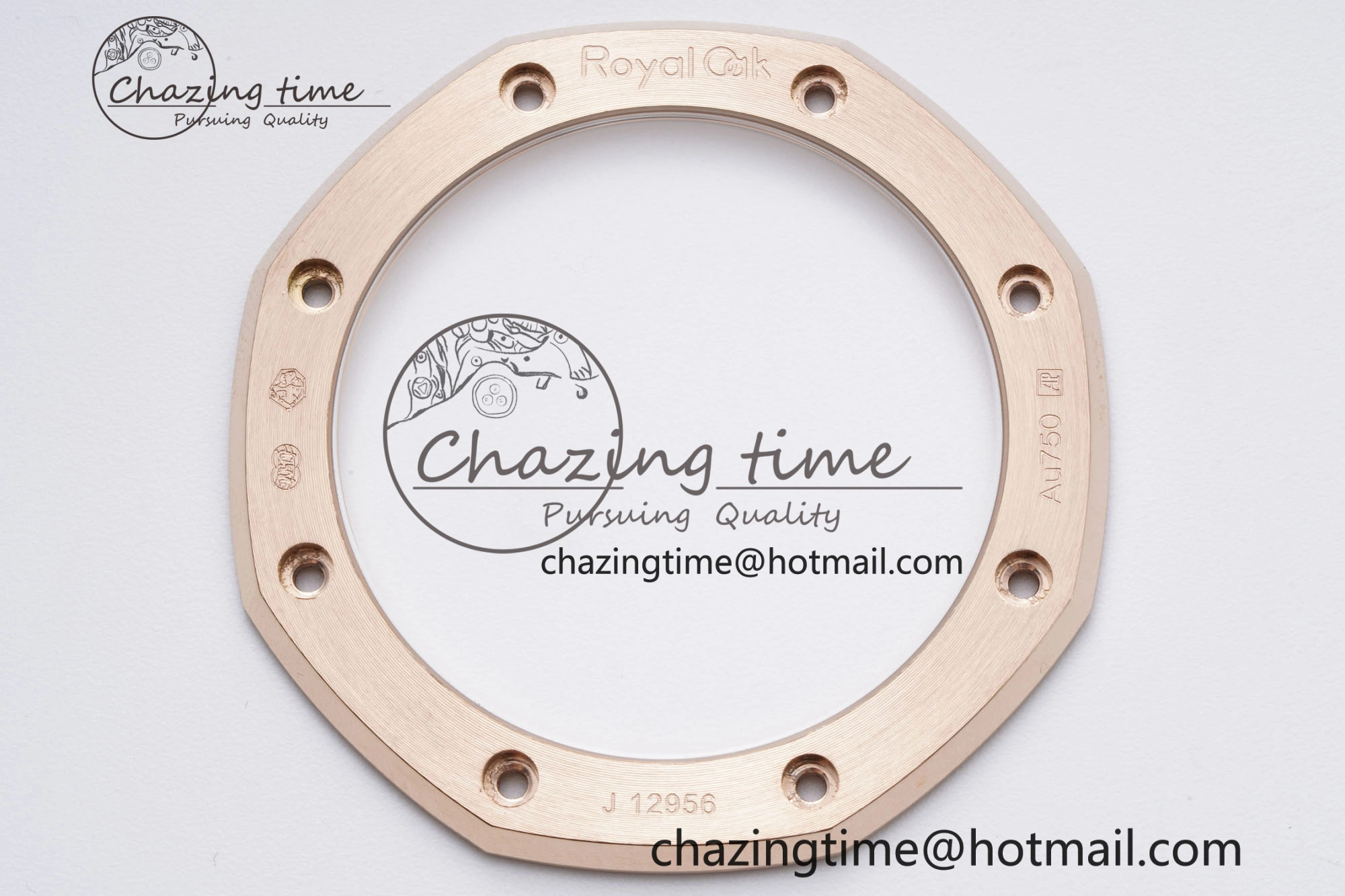Royal Oak 41mm 15500 RG BF 1:1 Best Edition Blue Textured Dial on Blue Leather Strap A4302