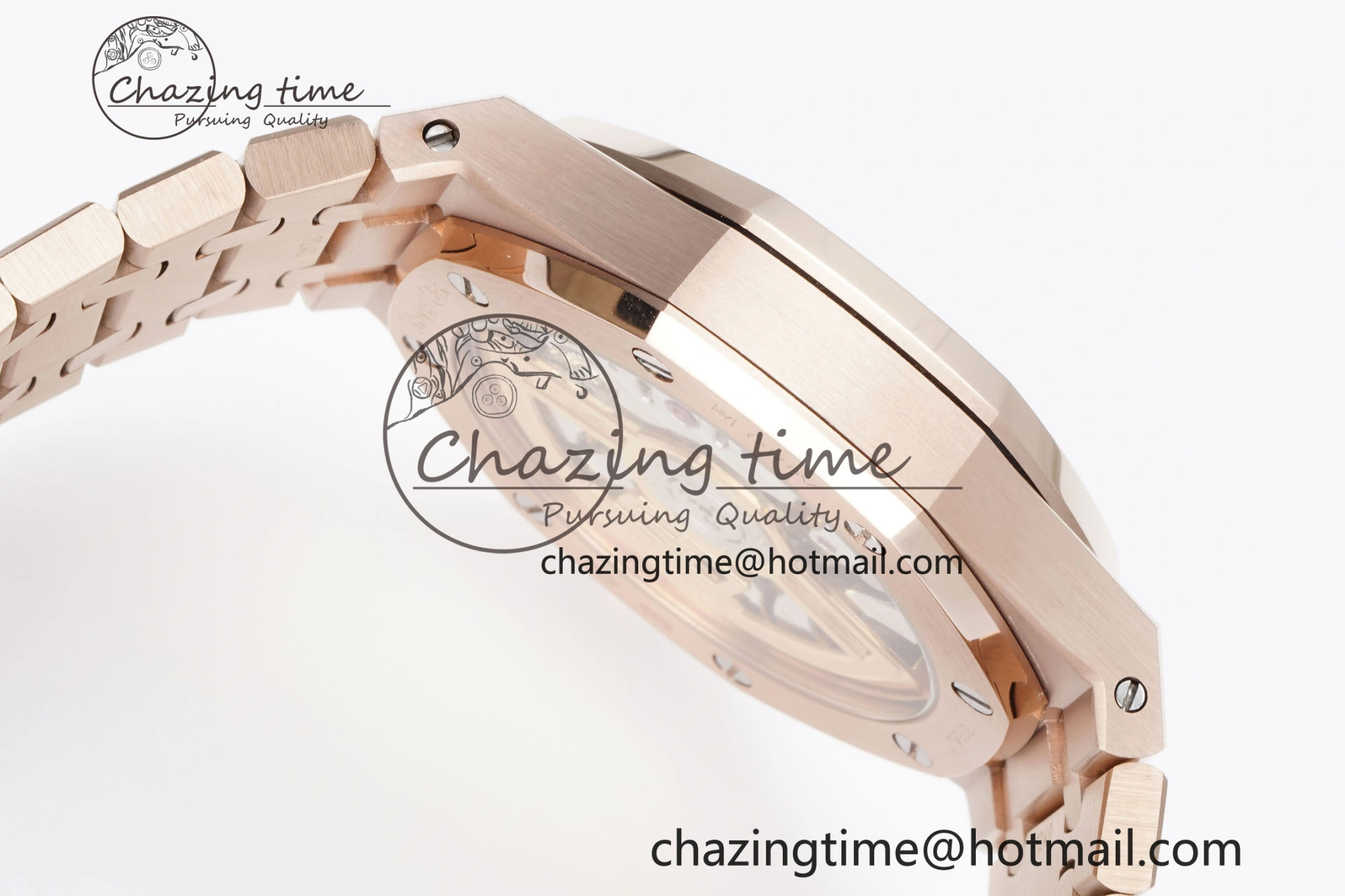 Royal Oak 41mm 15500 RG BF 1:1 Best Edition Blue Textured Dial on SS Bracelet A4302