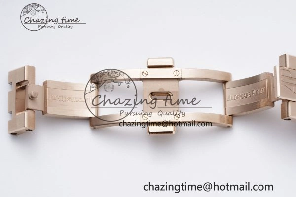 Royal Oak 41mm 15500 RG BF 1:1 Best Edition Blue Textured Dial on SS Bracelet A4302