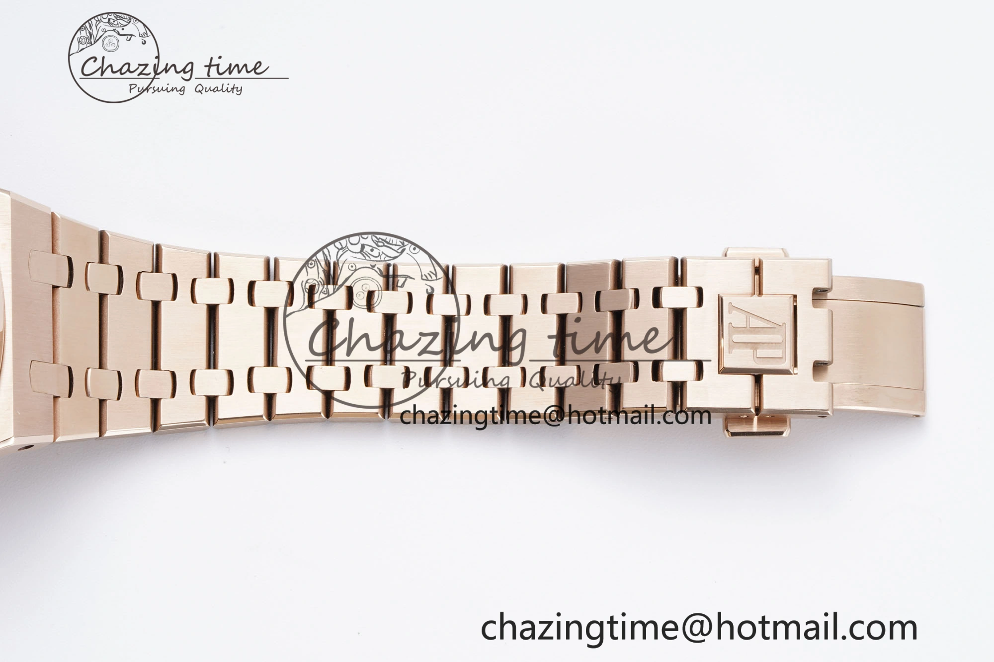 Royal Oak 41mm 15500 RG BF 1:1 Best Edition Blue Textured Dial on SS Bracelet A4302