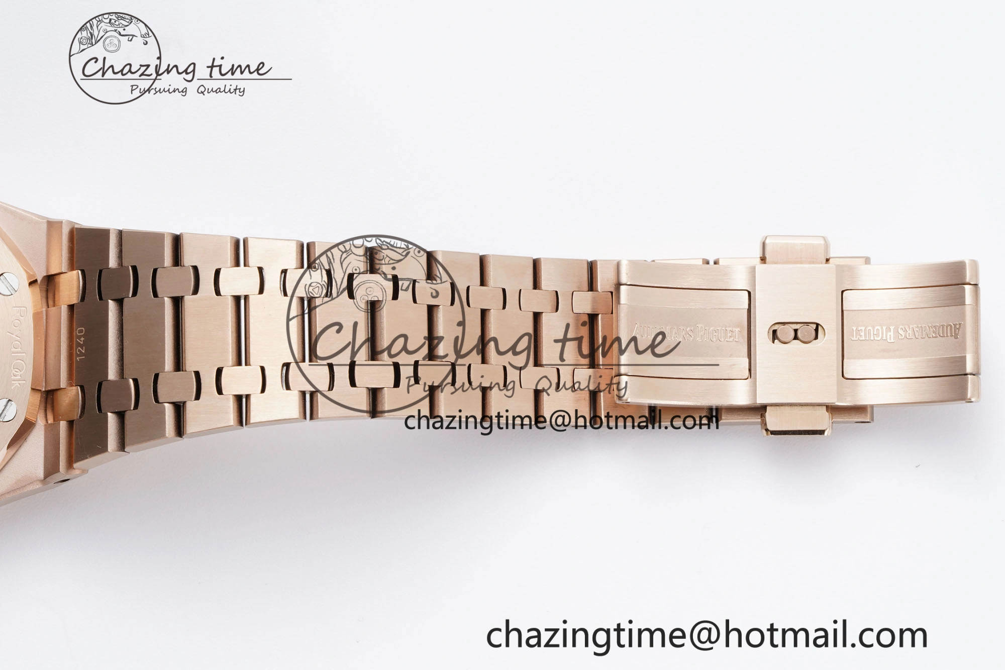 Royal Oak 41mm 15500 RG BF 1:1 Best Edition Blue Textured Dial on SS Bracelet A4302