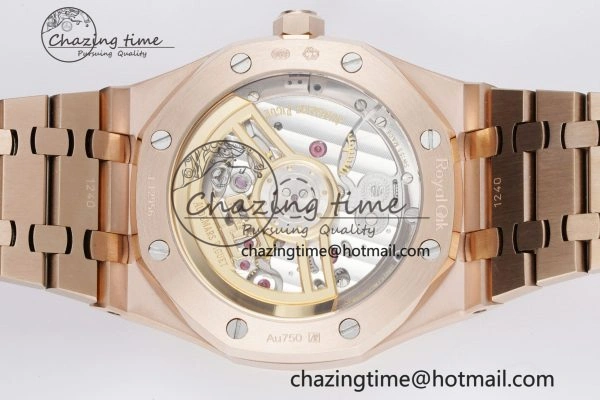 Royal Oak 41mm 15500 RG BF 1:1 Best Edition Blue Textured Dial on SS Bracelet A4302