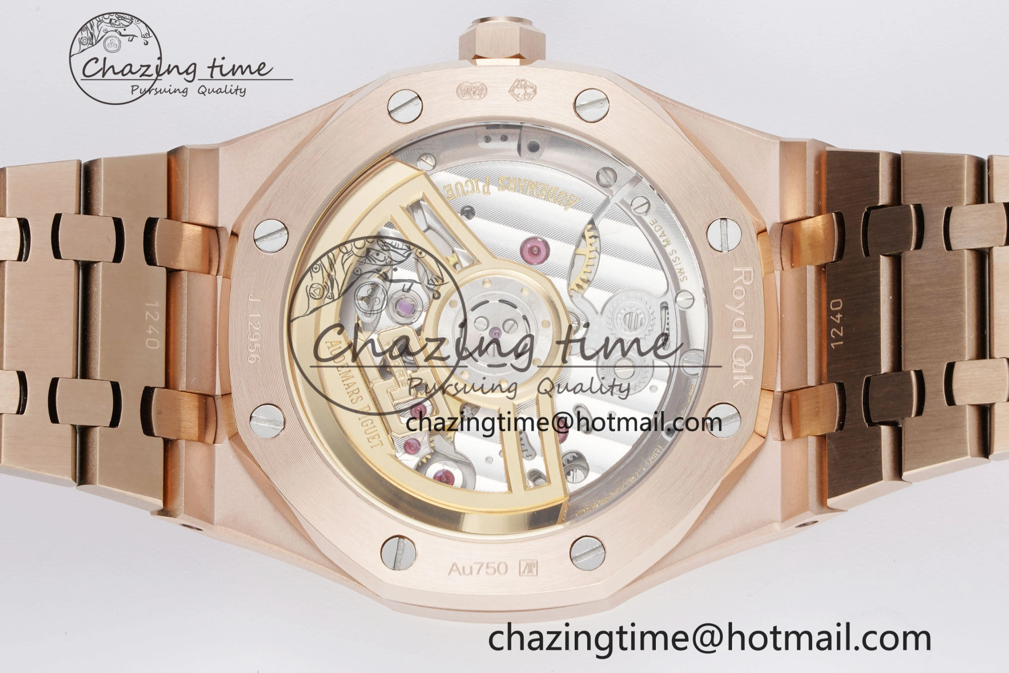 Royal Oak 41mm 15500 RG BF 1:1 Best Edition Blue Textured Dial on SS Bracelet A4302