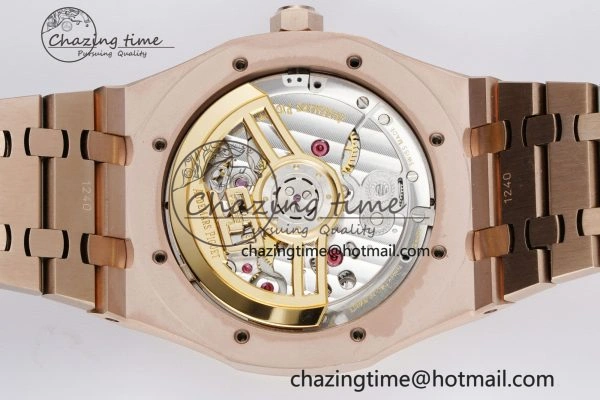Royal Oak 41mm 15500 RG BF 1:1 Best Edition Blue Textured Dial on SS Bracelet A4302