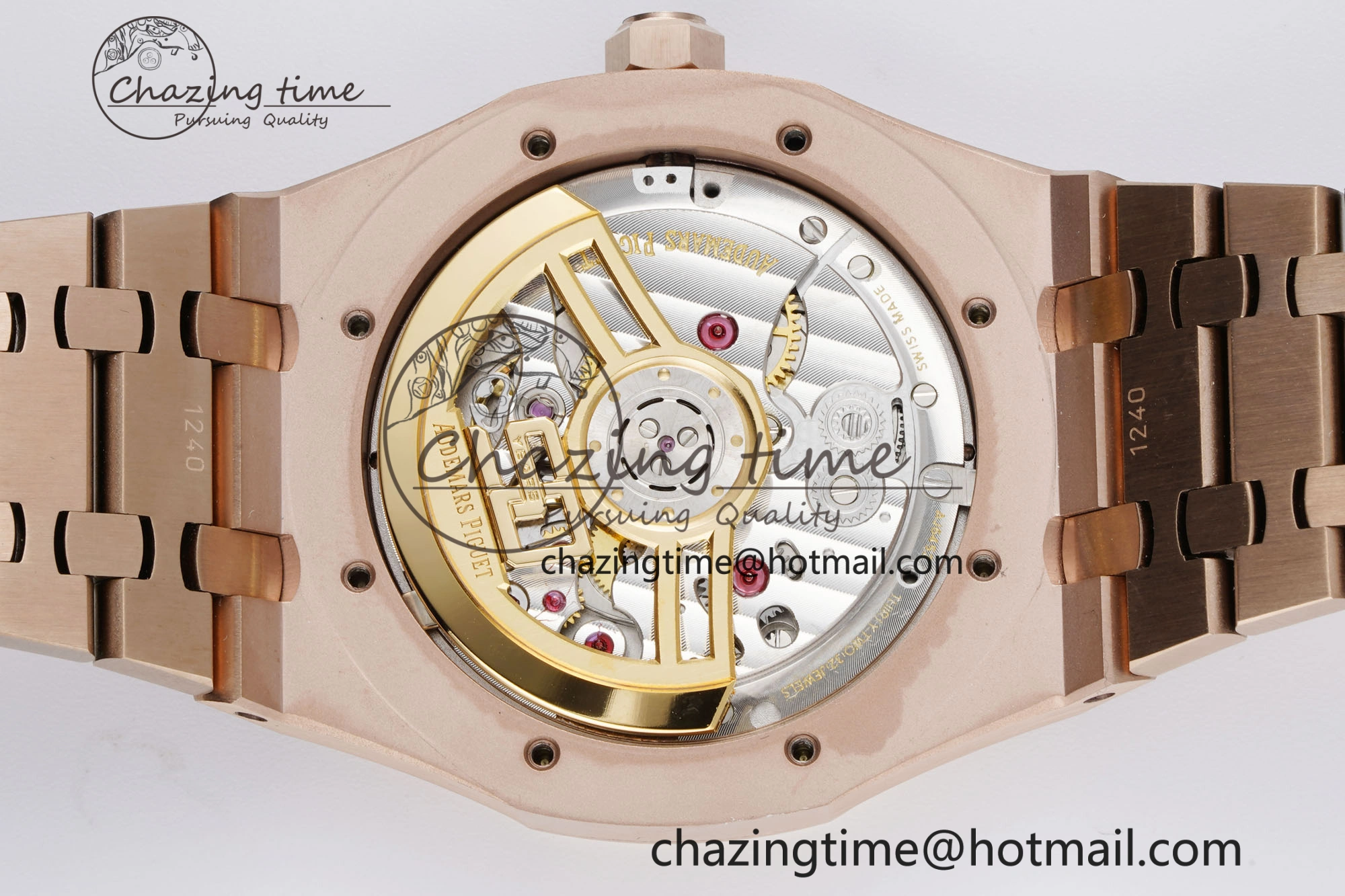Royal Oak 41mm 15500 RG BF 1:1 Best Edition Blue Textured Dial on SS Bracelet A4302